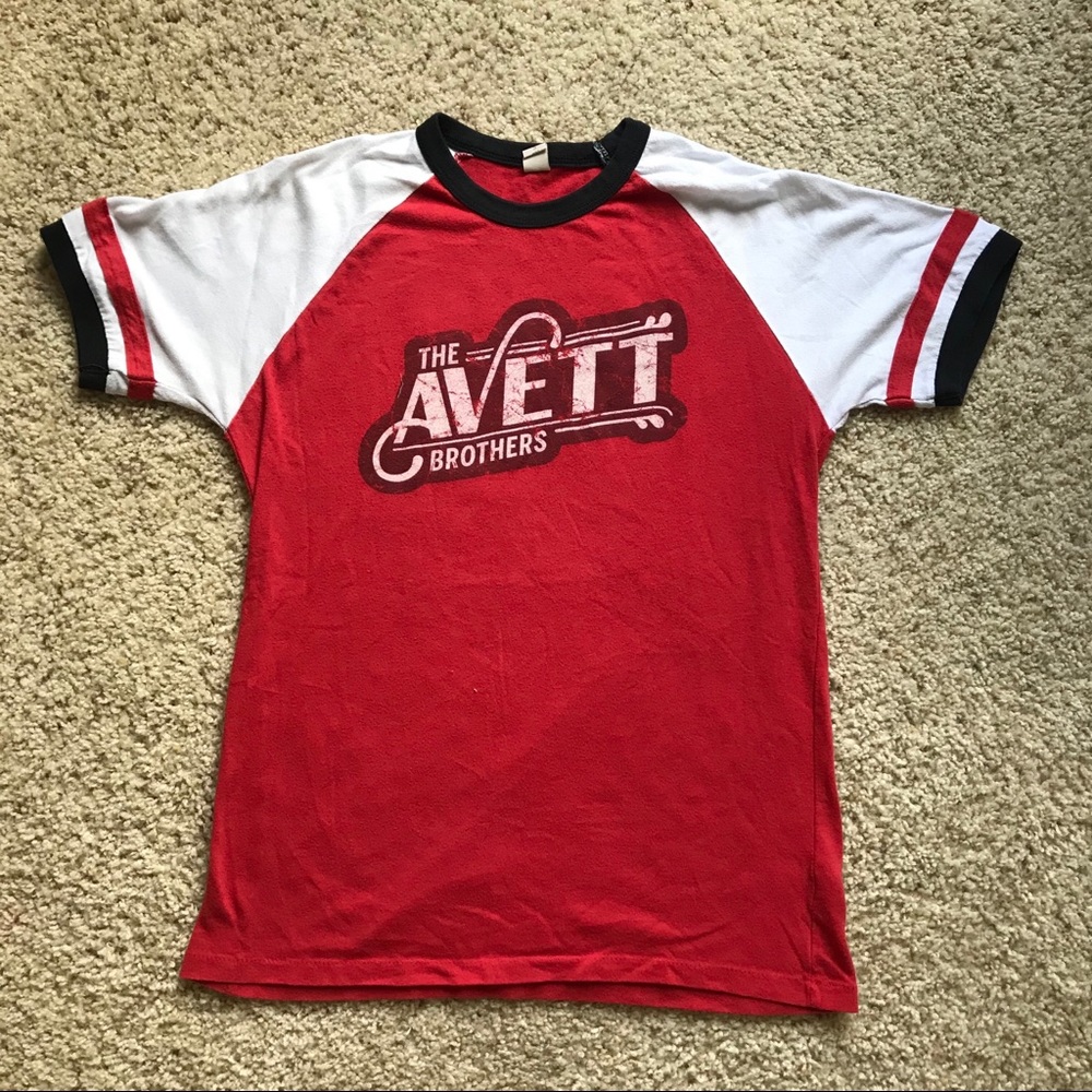 The Avett Brothers Concert Ringer Tee Red Sporty